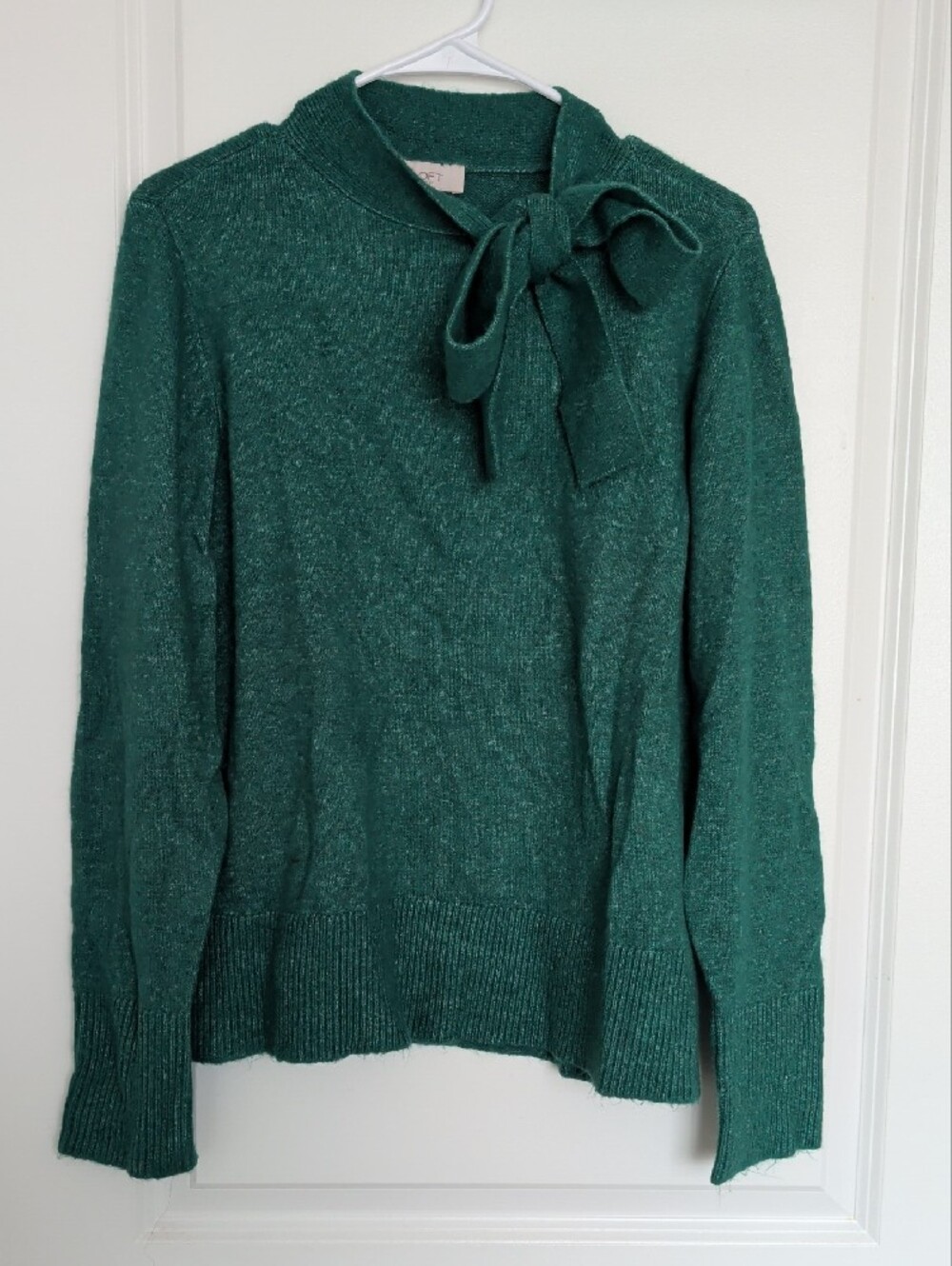 LOFT Green Sweater with Bow